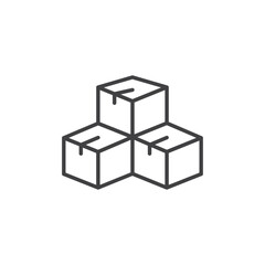 Logistics Box Icon Set. Icons for storage, distribution, and inventory management.