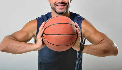 Ball Handling Mastery. Basketball Isolated on White.