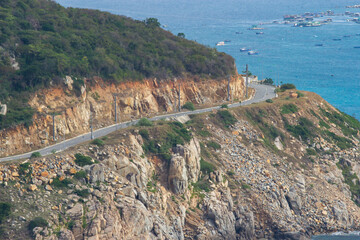View Of A Coastal Road In Ninh Thuan Province, Vietnam.