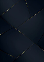  Abstract Background |  Dark Blue, Navy and Gold Geometric shapes | Formal 