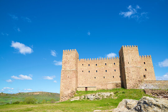 Exterior view of Siguenza Castle, today used as a luxury hotel.