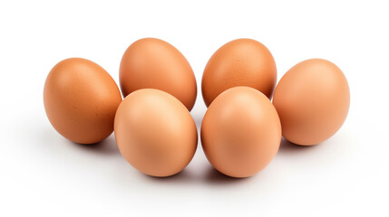 toys set with eggs isolated on a white background