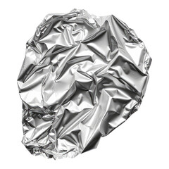 Aluminum foil isolated on transparent background