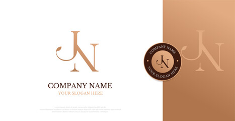 Initial JN Logo Design Vector 