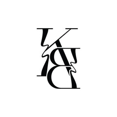 Initial letter KB logo design creative modern symbol icon monogram
