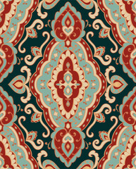 Seamless traditional pattern. Classic abstract damask ornament. Background for wallpaper, textile, carpet and any surface.  - 794058386
