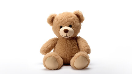 Adorable stuffed animal toy set apart on a blank white background