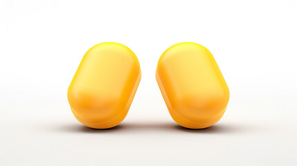 Earplugs isolated on pure white background