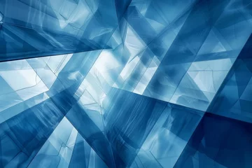 Deurstickers Modern blue abstract high-speed background design. Beautiful simple AI generated image in 4K, unique. © ArtSpree