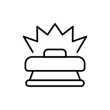 recommend clip art: Landmine outline icons, minimalist vector illustration ,simple transparent graphic element .Isolated on white background