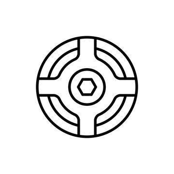 recommend clip art: Landmine outline icons, minimalist vector illustration ,simple transparent graphic element .Isolated on white background
