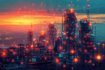 Obraz premium A vibrant, illustrated timeline of construction from ancient methods to contemporary technologies and future innovations