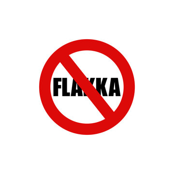 Stop flakka logo icon sign Informational sticker emblem Medical social problem for a drug that is classified as a synthetic cathinone and has similar effects as a stimulant produce hallucinogenic