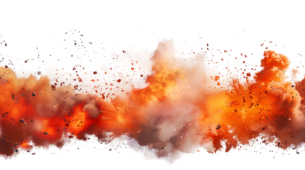 explosion border isolated on transparent background