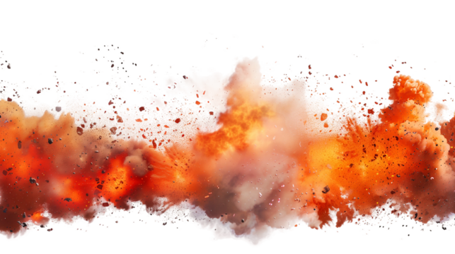 explosion border isolated on transparent background
