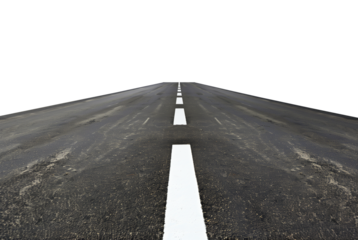 Asphalt Road Isolated on Transparent Background

