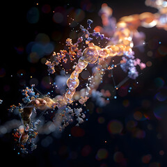 Obraz premium Visualization_of_epigenetic_modifications_influencing_DN