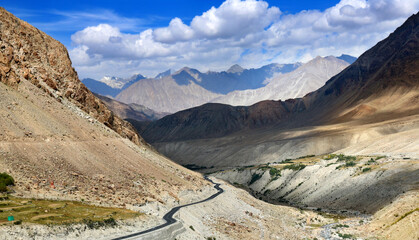 Spectacular view mountains and landscapes of Ladakh, India.