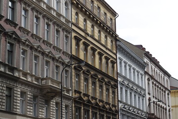 Fototapeta na wymiar Classic apartment block in Prague, Czech Republic