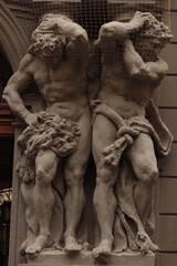 Sculpture in a building from Prague, Czech Republic