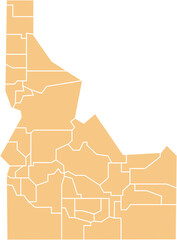 outline drawing of idaho state map.