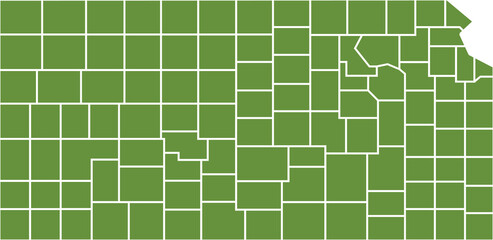 outline drawing of kansas state map.