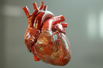 intricate human heart anatomy in realistic 3d render