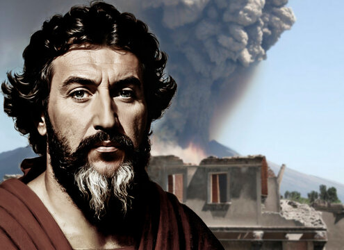 Gaius Pliny the Second, known as Pliny the Elder was a writer, philosopher who described the famous eruption of Vesuvius that destroyed Pompeii