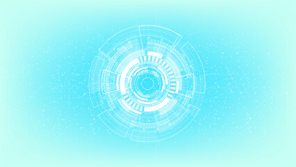 Abstract technology background Hi-tech communication concept futuristic digital innovation background vector illustration, Bright circle and shine the light within.