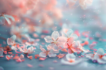 spring flowers  abstract  background