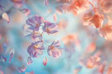 spring flowers  abstract  background
