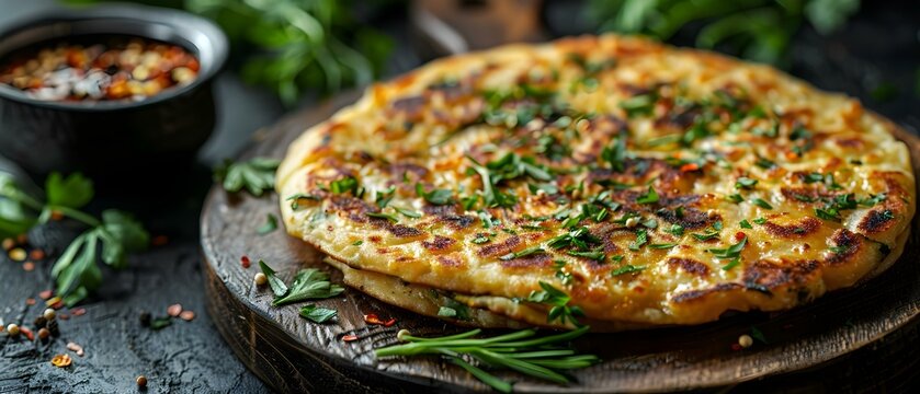 Paneer paratha is a popular Indian Gujarati dish. Concept Indian Cuisine, Gujarati Recipes, Paneer Dishes, Paratha Varieties, Vegetarian Meals