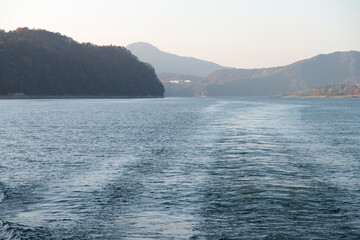 Landscape at the lakeside in autumn