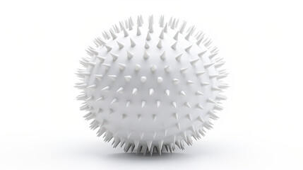 Yoga ball with spikes isolated on a white background
