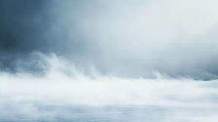 misty white fog floating in the air ethereal atmospheric effect abstract background