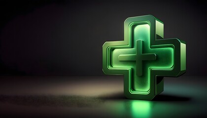 Obraz premium Pharmacy logo on minimalist background