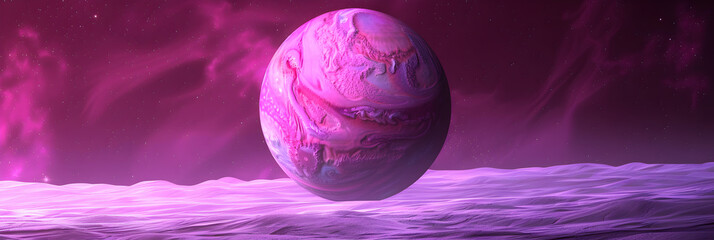 pink planet isolated detailed and high resolution - obrazy, fototapety, plakaty