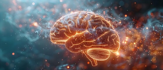 Fototapeta premium Understanding How the Human Brain Interprets and Analyzes Visual Information. Concept Cognitive Psychology, Visual Perception, Neural Processing, Brain Mapping, Information Processing