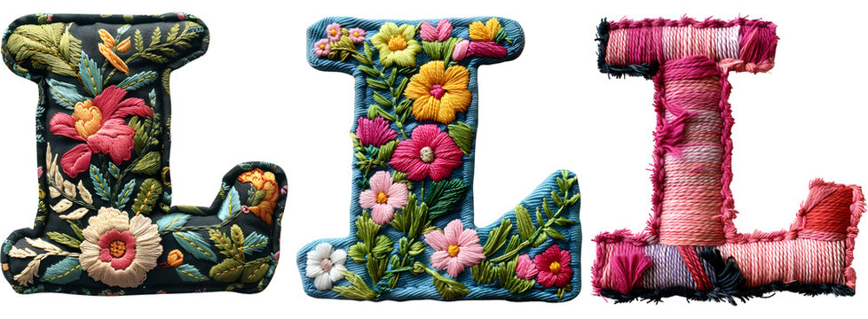 Custom Stitched Letter L Design