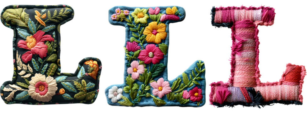 Custom Stitched Letter L Design