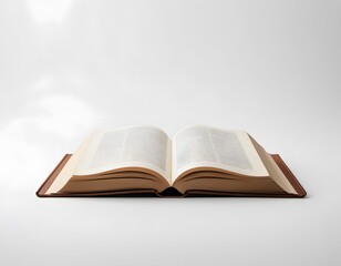 Open book on a white background