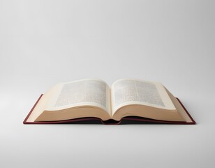 Open book on a white background