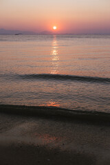 Sunset on the beach in Huizhou China
