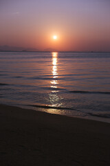 Sunset on the beach in Huizhou China