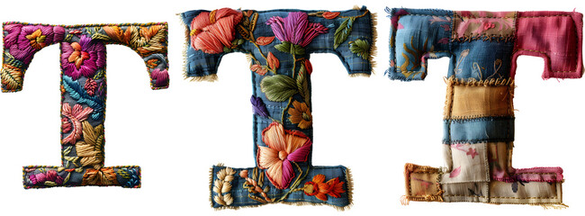 Customized Letter T Embroidery Pattern