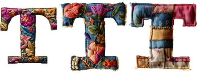 Customized Letter T Embroidery Pattern