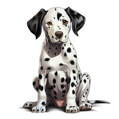 clipart dalmatian sitting сreated with Generative Ai