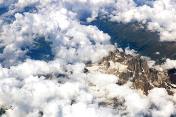 Top view of Himalayan Mountains in the state of Ladakh, India.