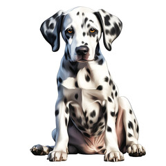 clipart dalmatian sitting сreated with Generative Ai