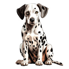 clipart dalmatian sitting сreated with Generative Ai
